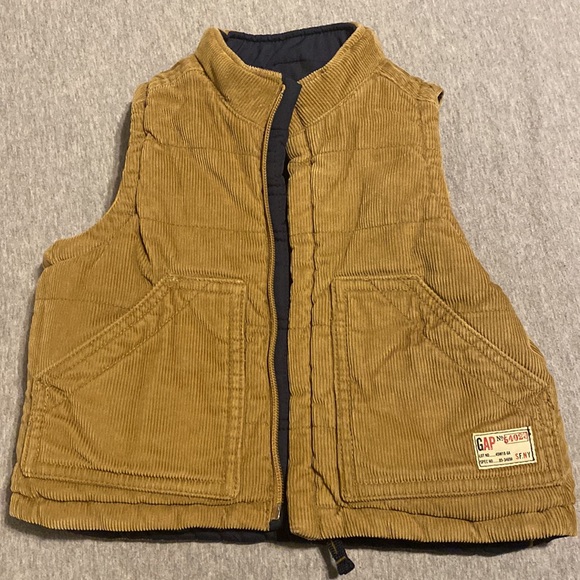 Gap Baby Boys Reversible Puffer Vest 12-18 mo - Picture 5 of 6